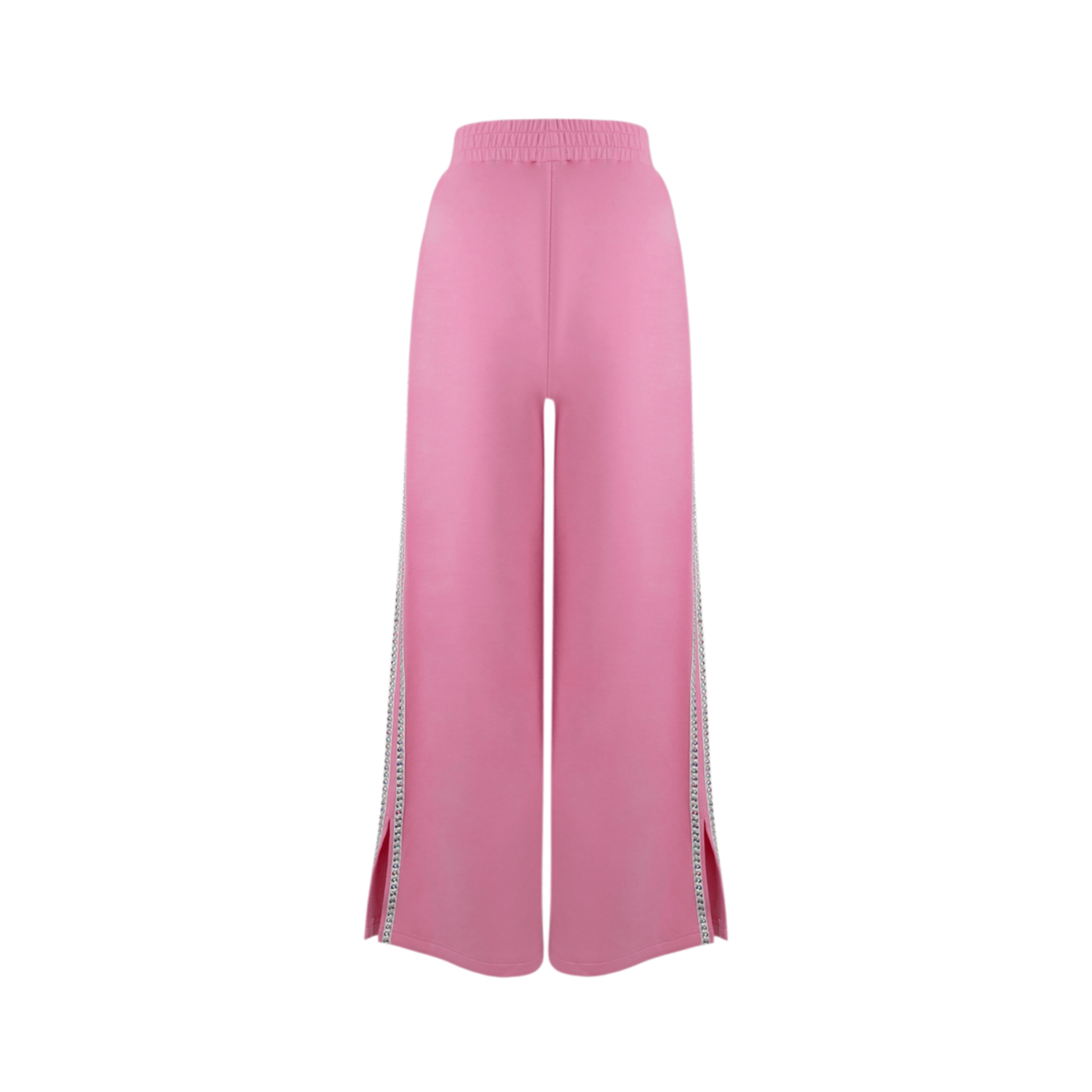 Lola & The Boys Lola & The Boys Pink Gem Trim Wide Leg Track Pants