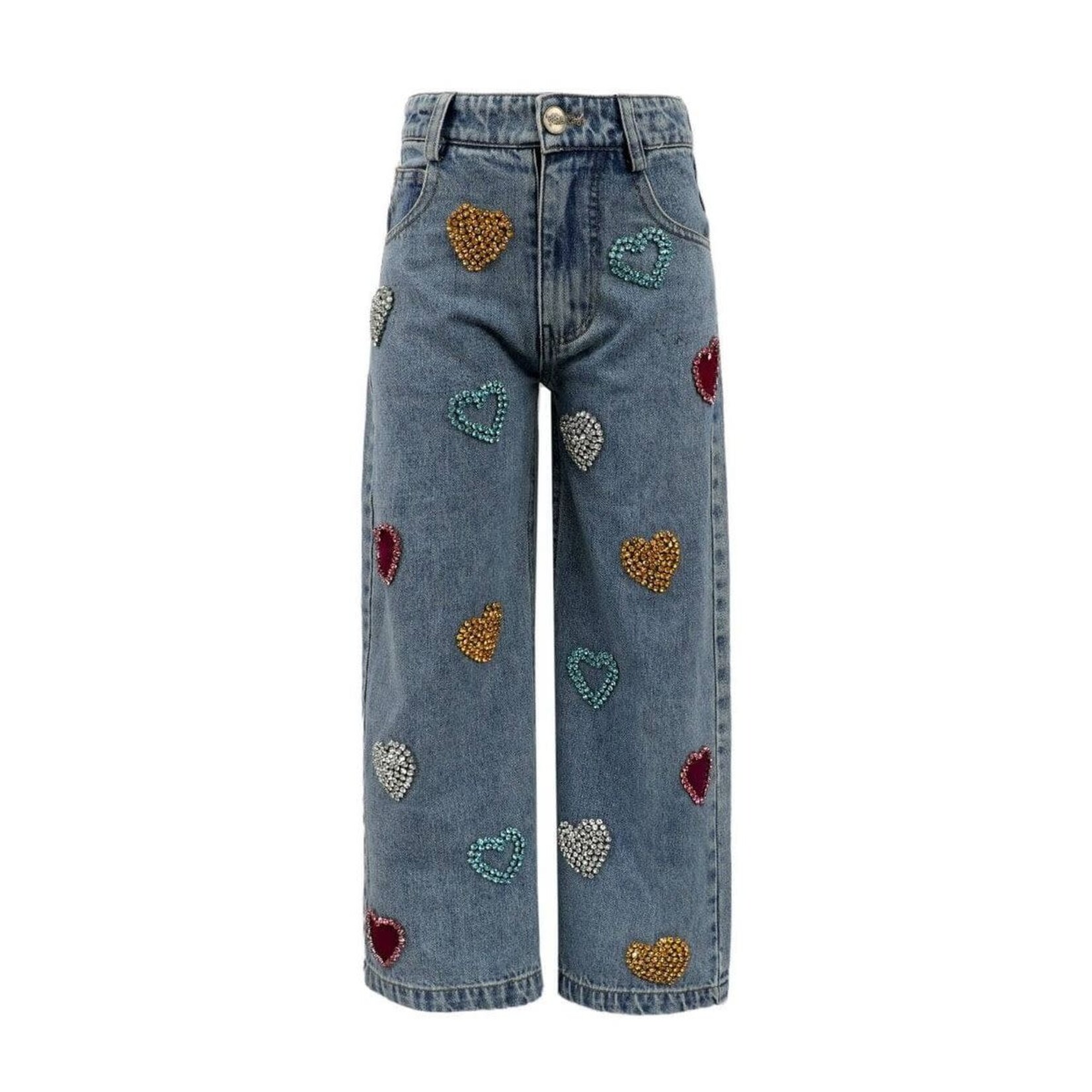 Lola & The Boys Lola & The Boys Gems Rainbow Heart Jeans
