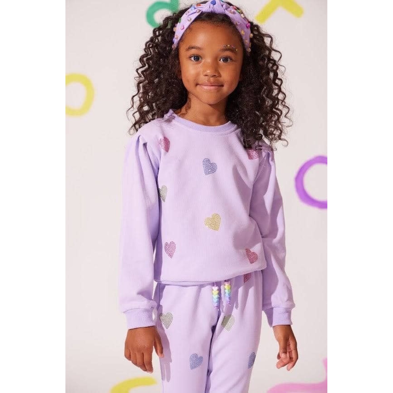 Lola & The Boys Lola & The Boys Lavender Crystal Hearts Set