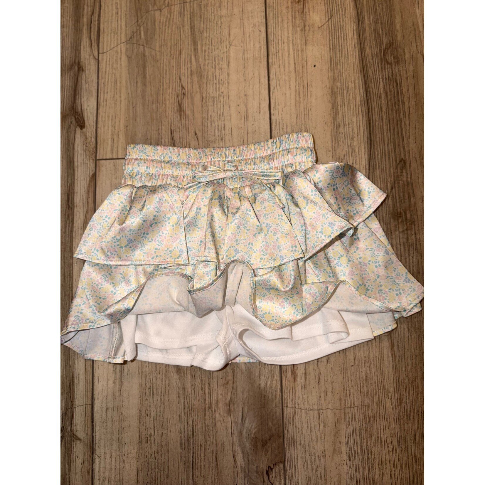 Theme Willow Garden Rose Yellow Satin Skort