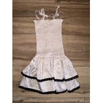 Theme Theme Lola Petite Heart Polka Dot Satin Smocked Ruffle Dress