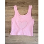Theme Theme Harlow Light Pink Heart Cut Out Tank