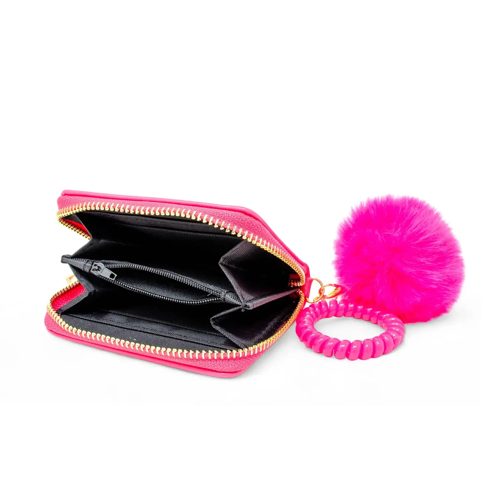 Zomi Gems Zomi Gems 3D Bow Pom Pom Zip Wallet