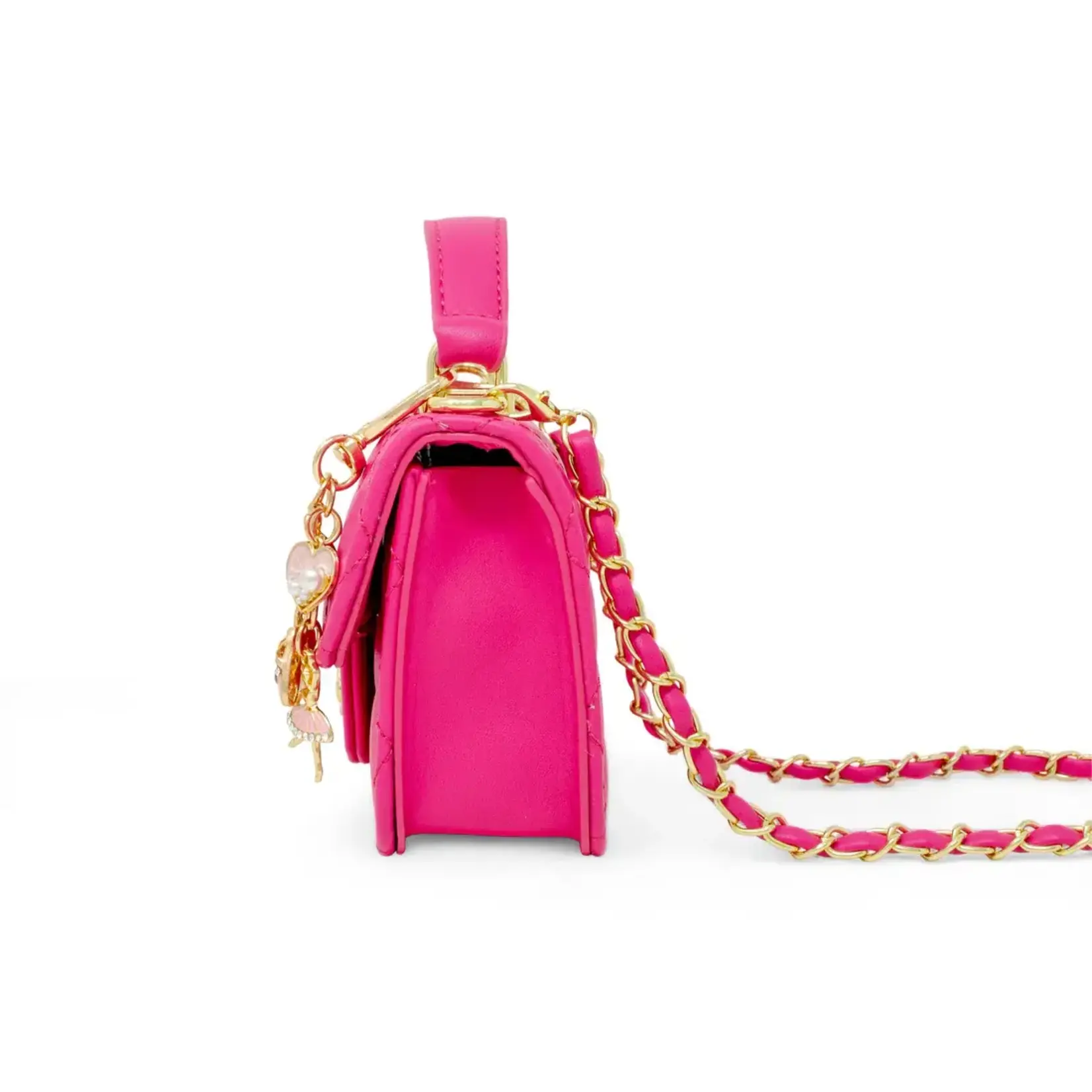 Zomi Gems Zomi Gems Tiny Quilted Ballet Charm Handbag