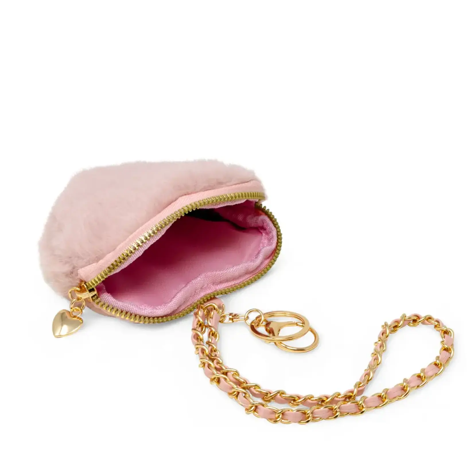 Zomi Gems Zomi Gems Fuzzy Heart Wristlet Coin Purse