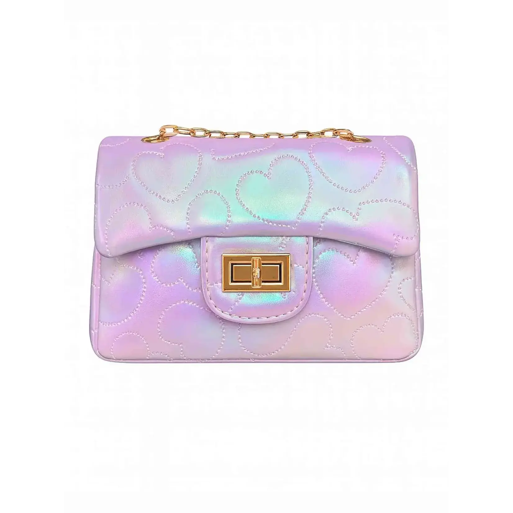 Zomi Gems Zomi Gems Shiny Dotted Heart Classic Handbag