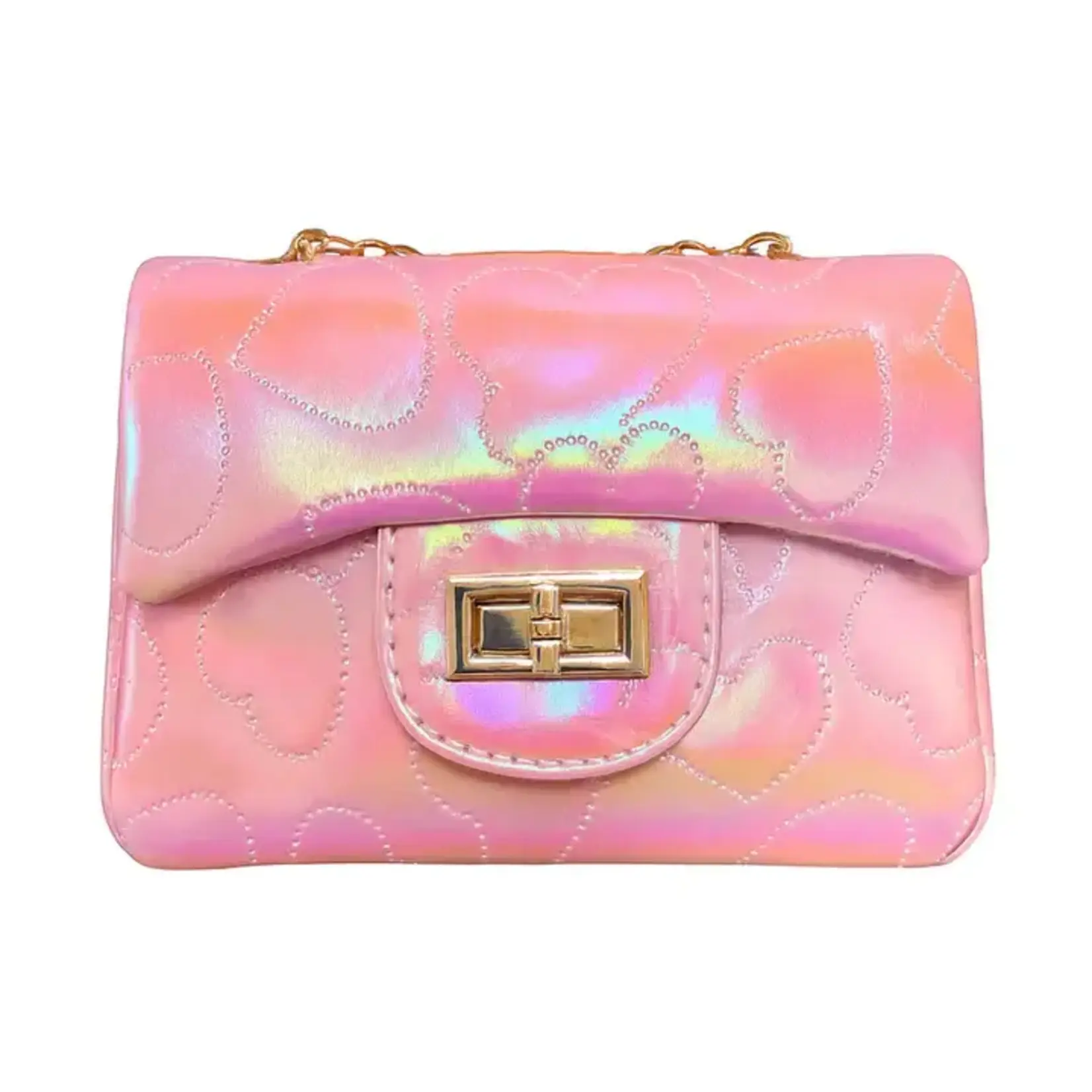 Zomi Gems Zomi Gems Shiny Dotted Heart Classic Handbag