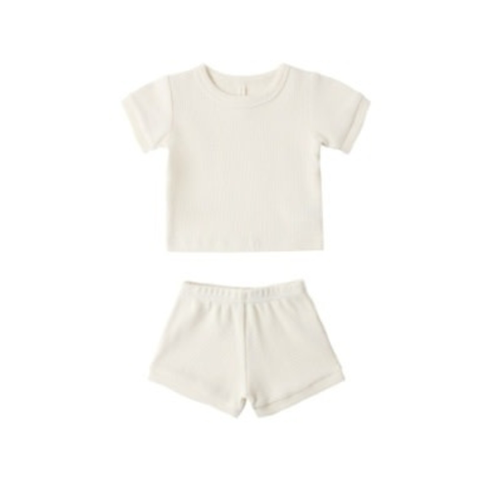 Quincy Mae Quincy Mae Natural Waffle Shortie Set