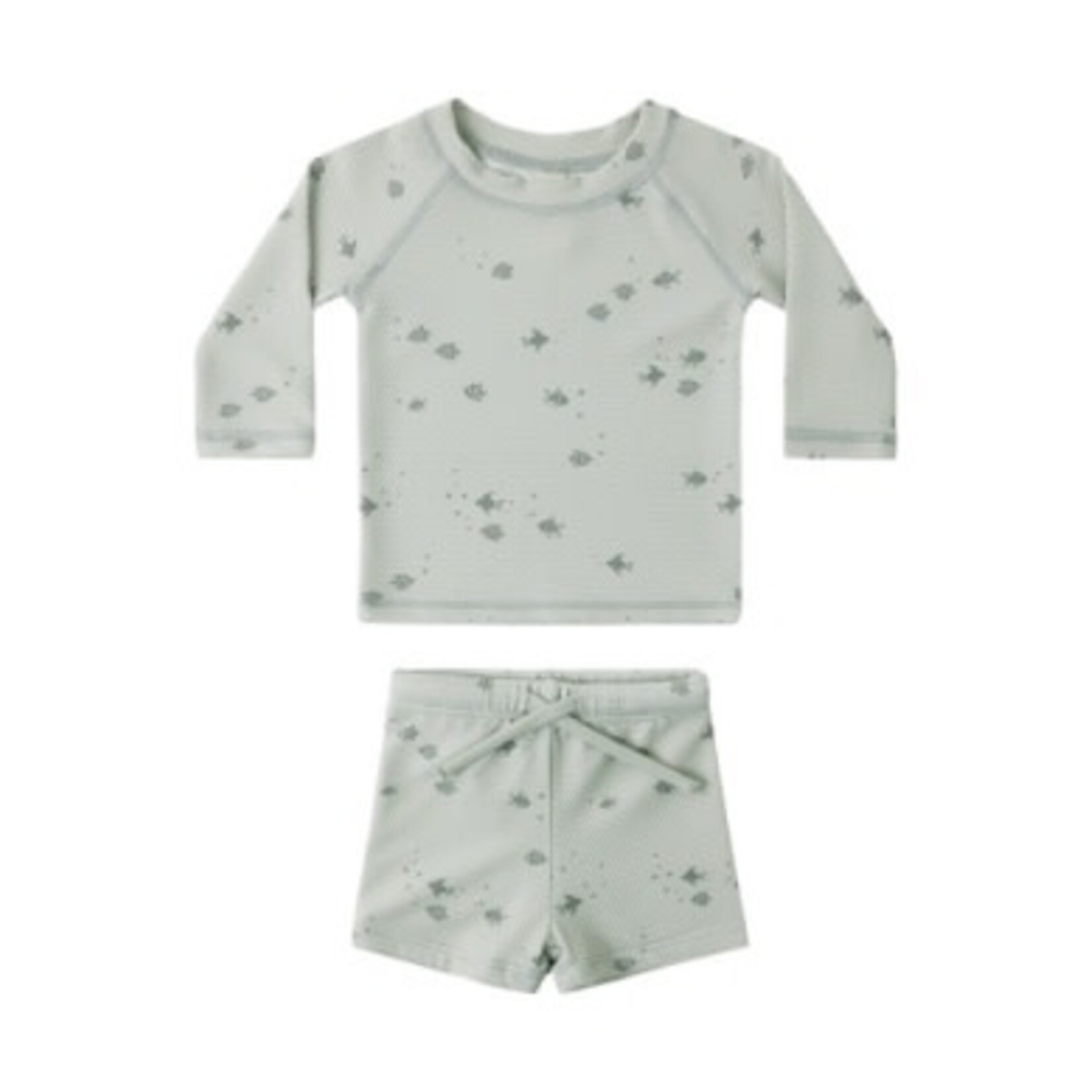 Quincy Mae Quincy Mae Sky Fish  Finn Rashguard + Short Set
