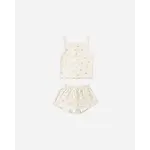 Quincy Mae Quincy Mae Ivory Pointelle Tank + Shortie Set Petit Fleur