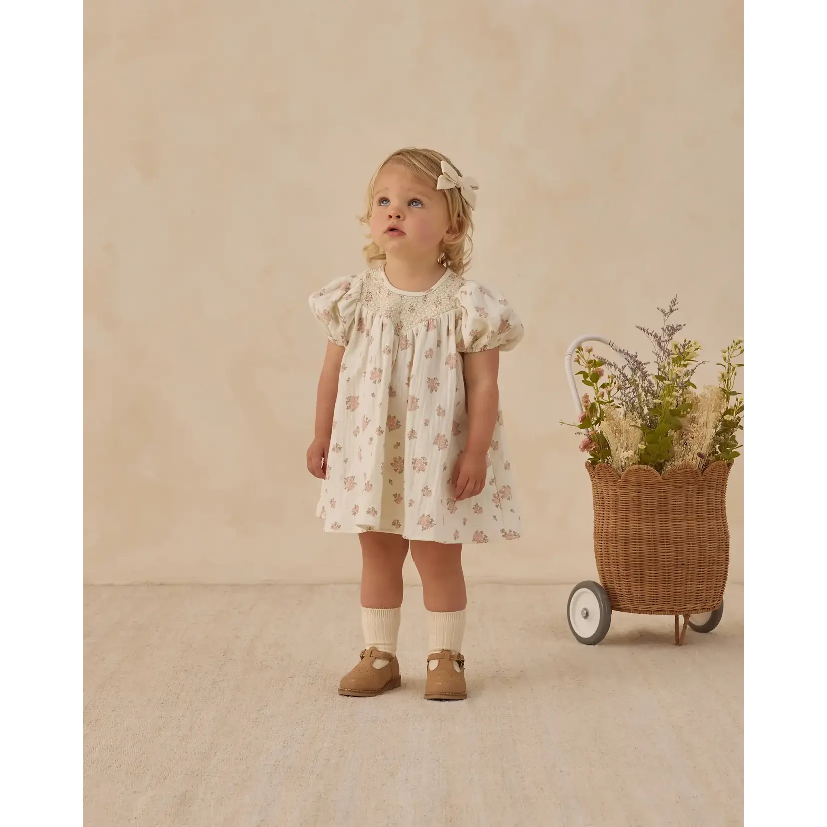 Quincy Mae Quincy Mae Ivory Garden Rose Carina Dress