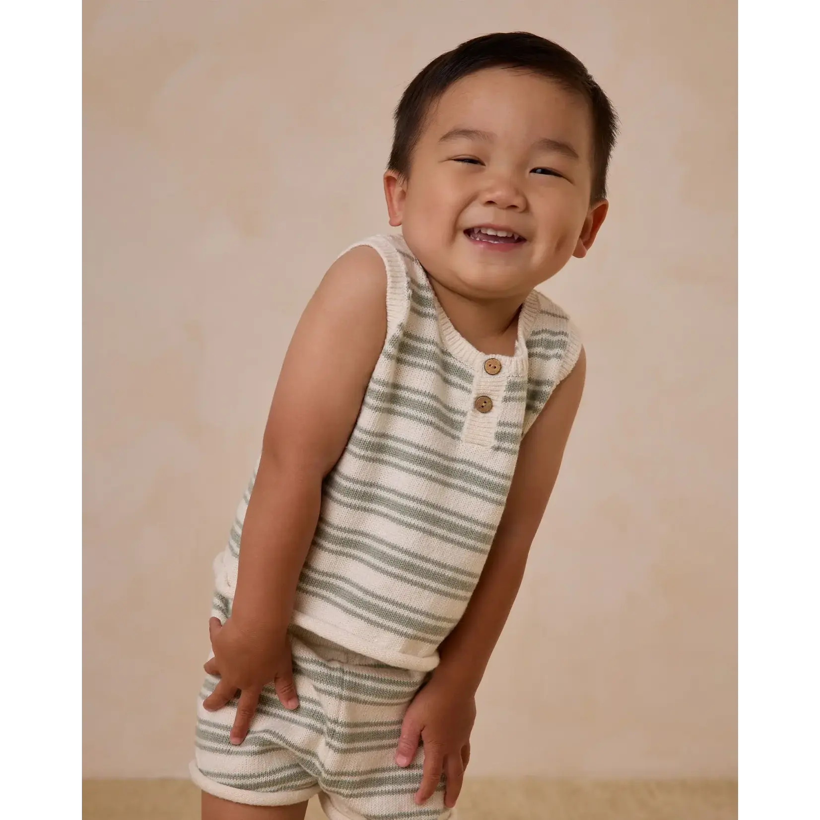 Quincy Mae Quincy Mae Sage Stripe Taylor Knit Set