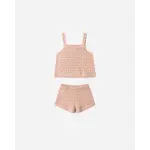 Quincy Mae Quincy Mae Melon Pointelle Knit Tank & Short Set