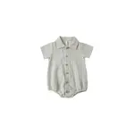 Quincy Mae Quincy Mae Sage Gingham Matteo Romper