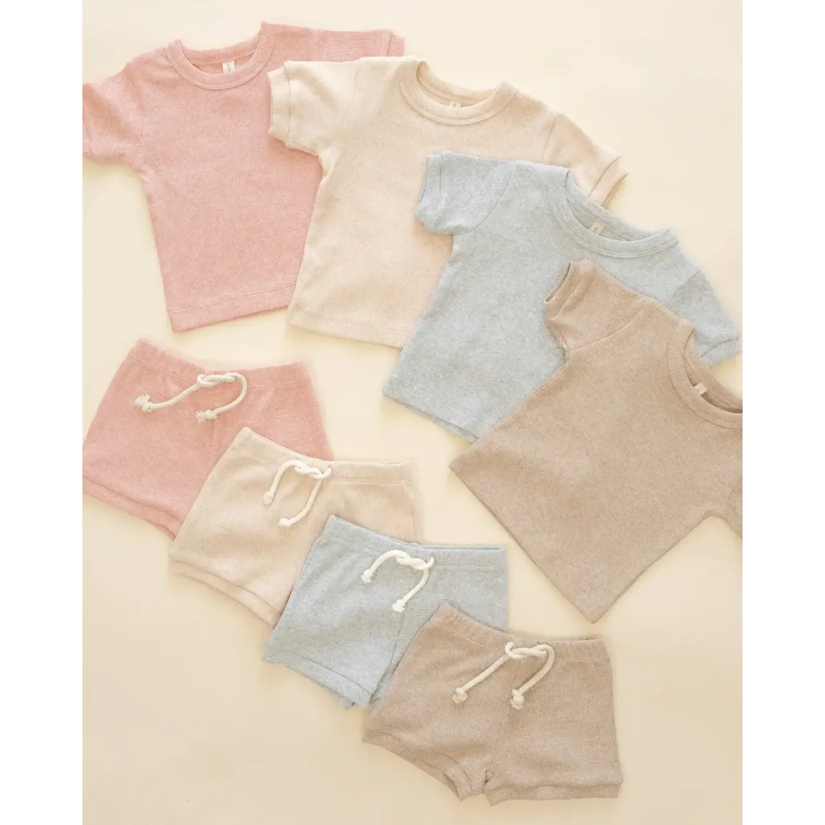 Quincy Mae Quincy Mae Ribbed Shortie Set