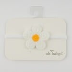 Oh Baby! Oh Baby White Crochet Daisy On Headband