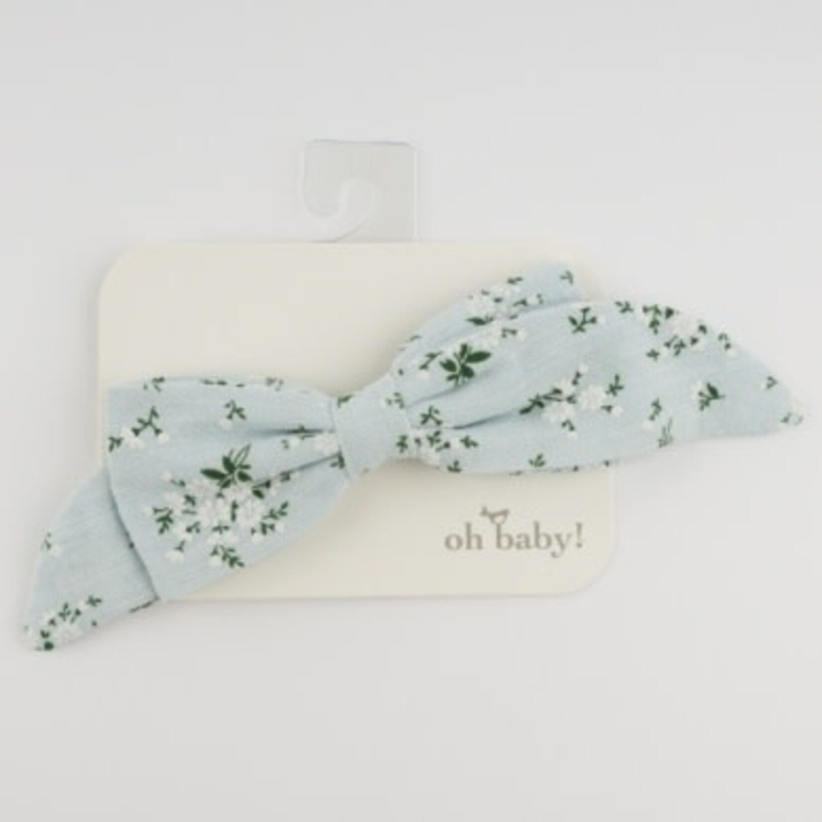 Oh Baby! Oh Baby Sky Blue Apple Blossom Scarlett Bow On Clip