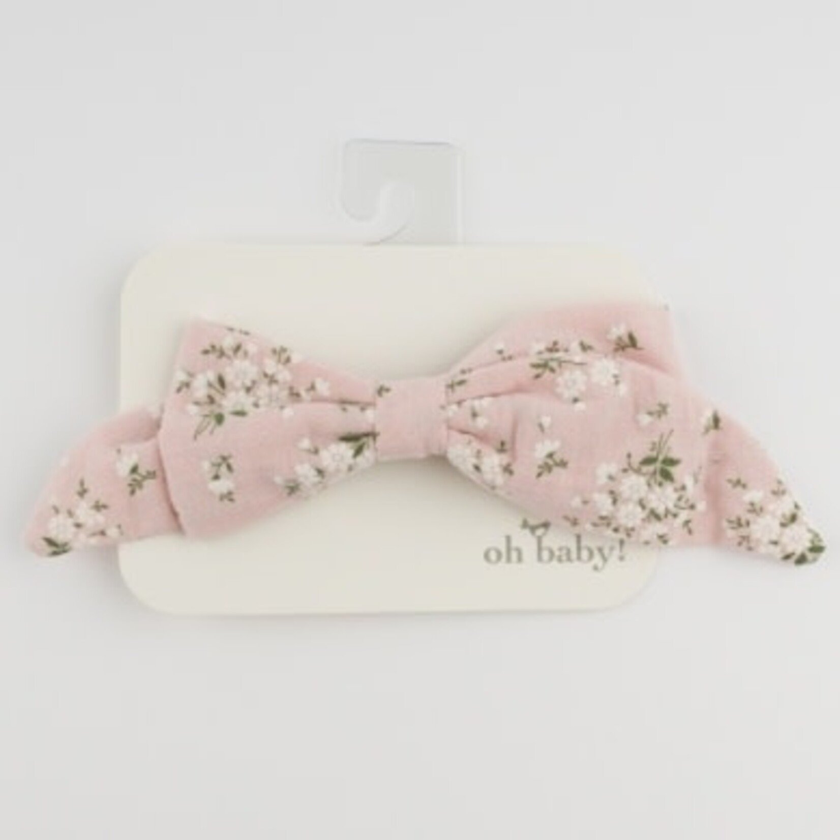 Oh Baby! Oh Baby Pale Pink Apple Blossom Scarlett Bow On Clip