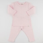 Oh Baby! Oh Baby Pale Pink Hearts Pointelle Pico Edge 2pc Set