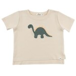 Oh Baby! Oh Baby Natural Dino Forest Green Raw Edge S/S T-Shirt