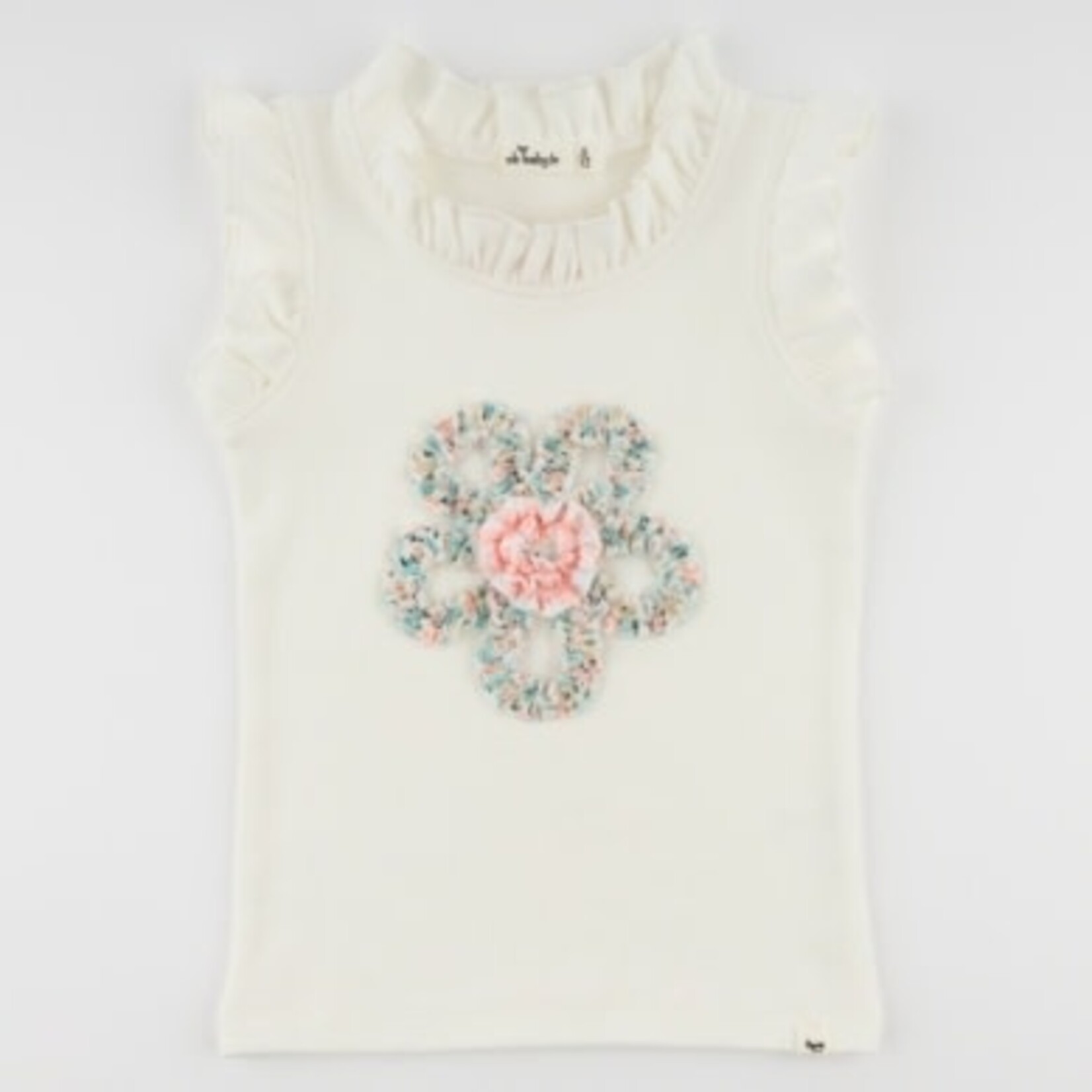 Oh Baby! Oh Baby Oyster Garden Party Ruffle Flower Rebekah Tank