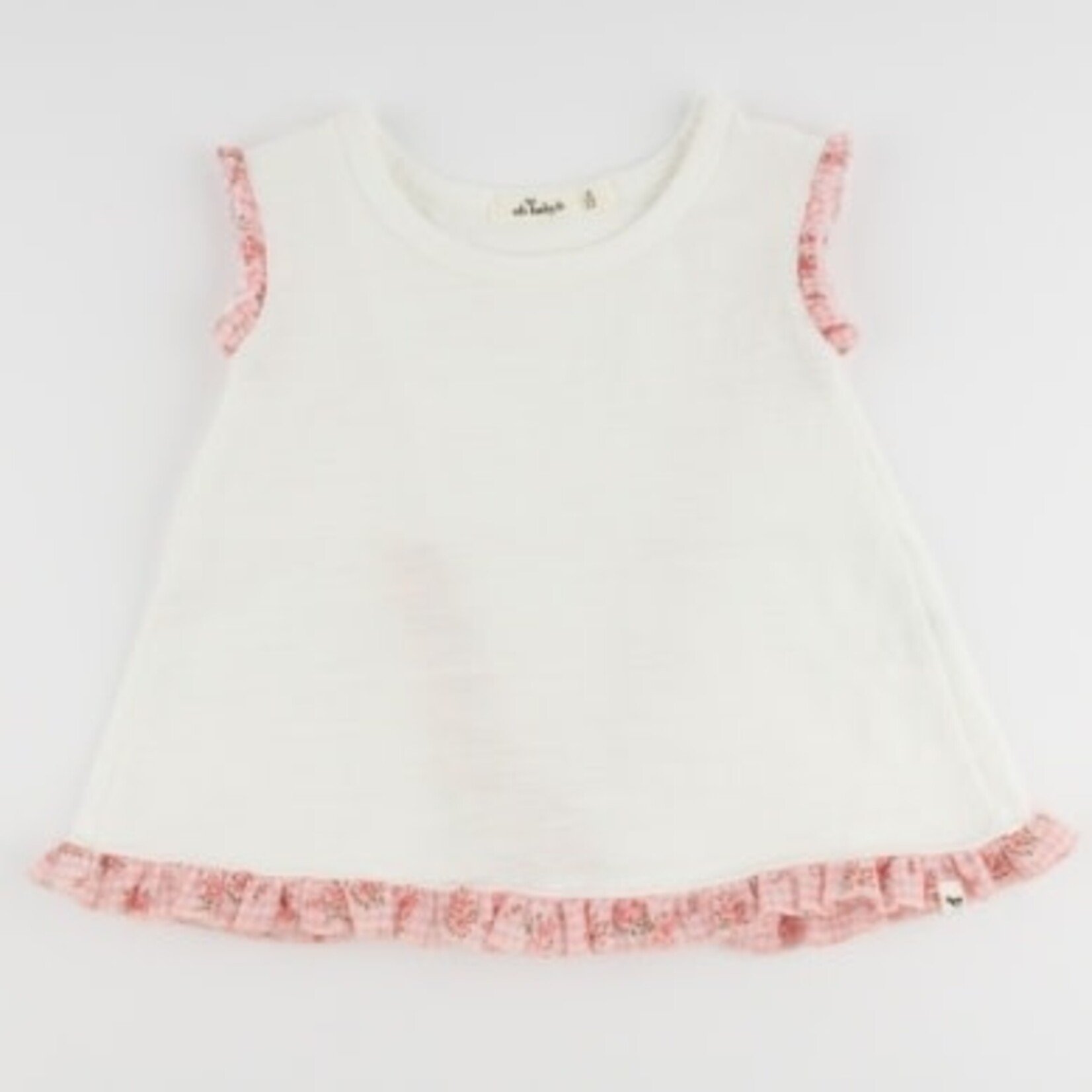 Oh Baby! Oh Baby Oyster Dahlia Ruffle Gracie Split Back Tank