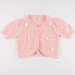 Oh Baby! Oh Baby Pink Scattered Flowers Bird Stitch Juliet Cardigan