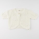 Oh Baby! Oh Baby Oyster Scattered Bows Wave Stitch Juliet Cardigan