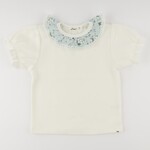 Oh Baby! Oh Baby Oyster Apple Blossom Layla Tee With Sky Bella Collar