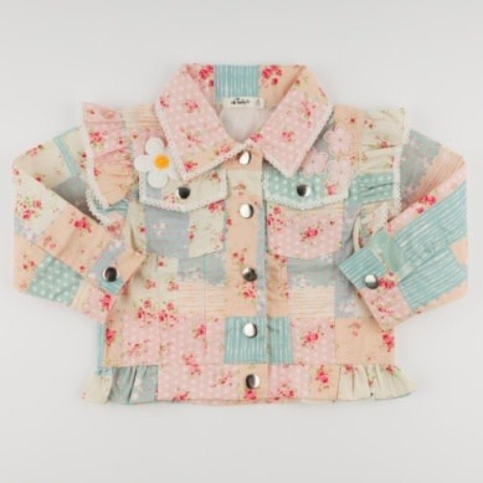 Oh Baby! Oh Baby Multiple Floral Patchwork Sabrina Ruffle Jacket