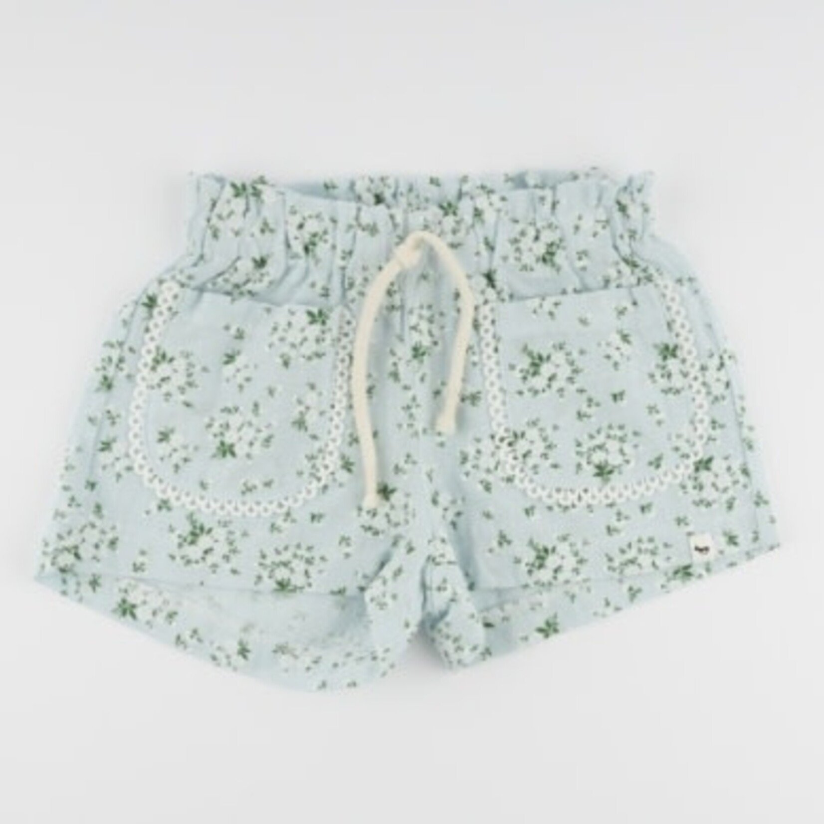 Oh Baby! Oh Baby Sky Blue Apple Blossom Libby Pocket Short