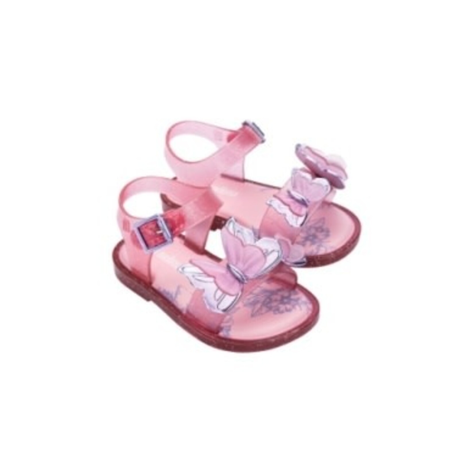 Mini Melissa Mini Melissa Glitter Pink Fly Sandal