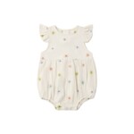 Rylee + Cru Rylee + Cru Natural Embroidered Daisies Amelia Romper