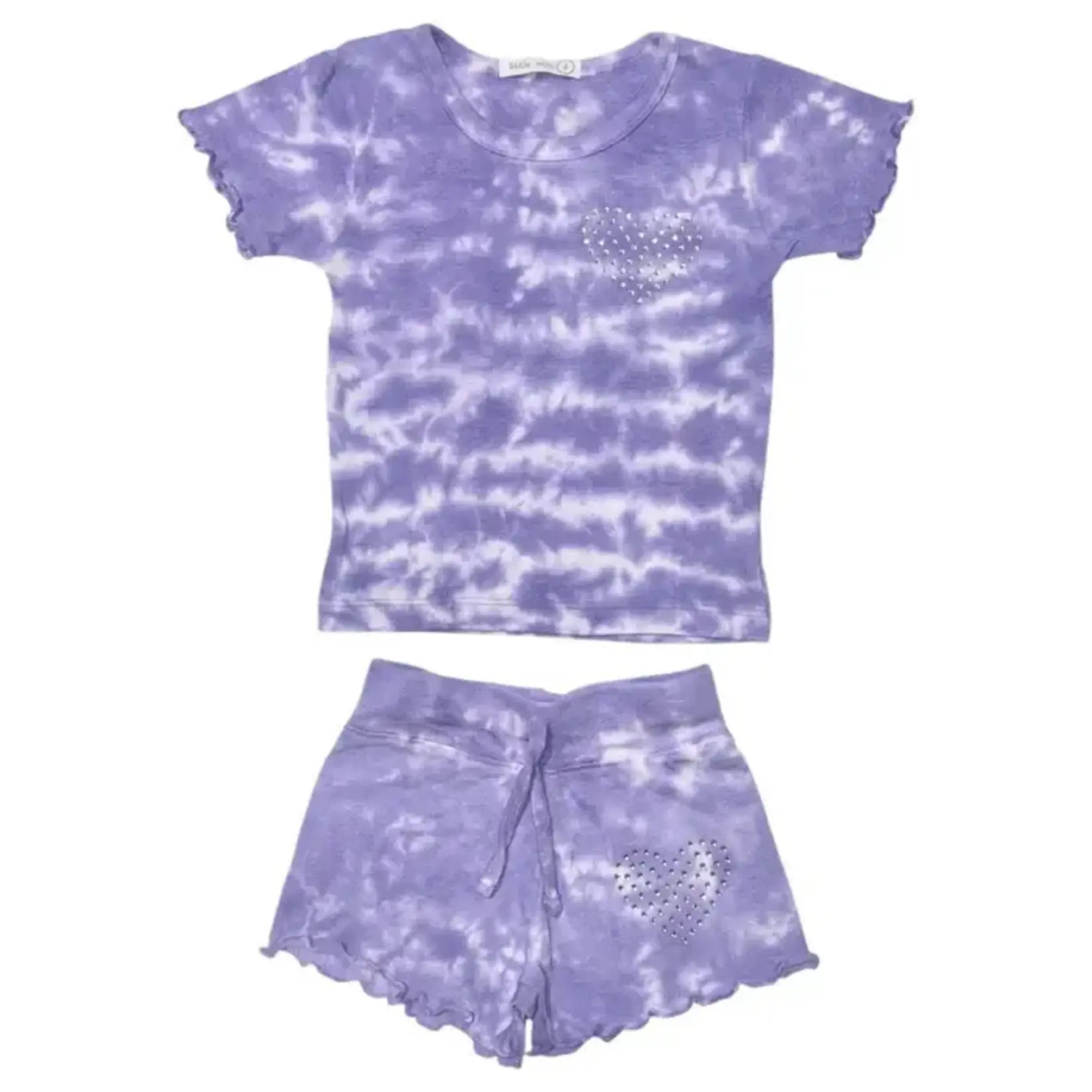 Mish Mish Mish Mish Purple Tie Dye Tee & Shorts Set