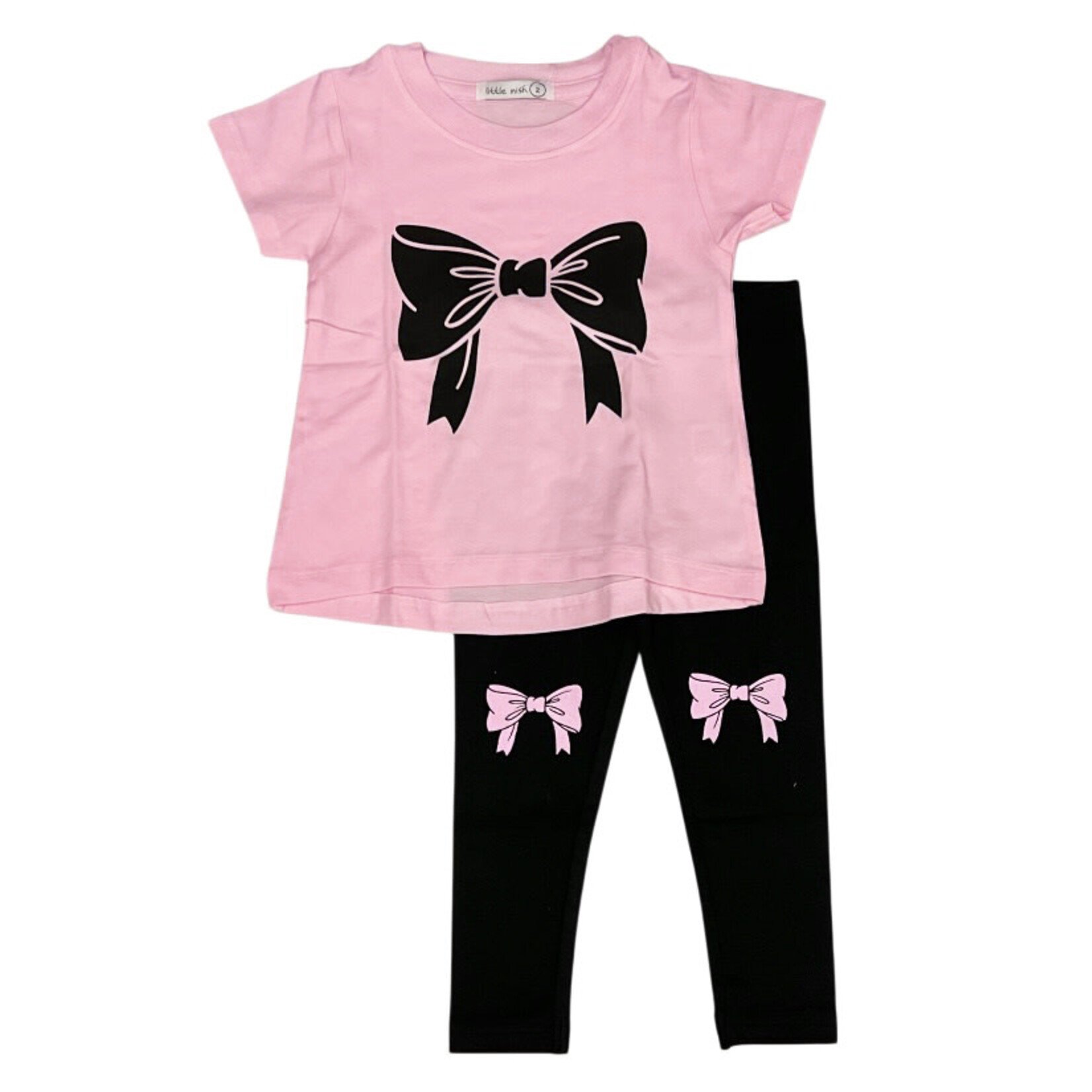 Mish Mish Mish Mish Pink Bows Tees & Leggings Set