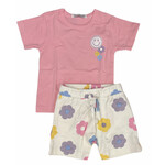 Tweenstyle By Stoopher Mish Mish Pink Spring Daisy Tee & Shorts Set