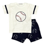 Mish Mish Mish Mish Sand Baseball Number Tee & Shorts Set