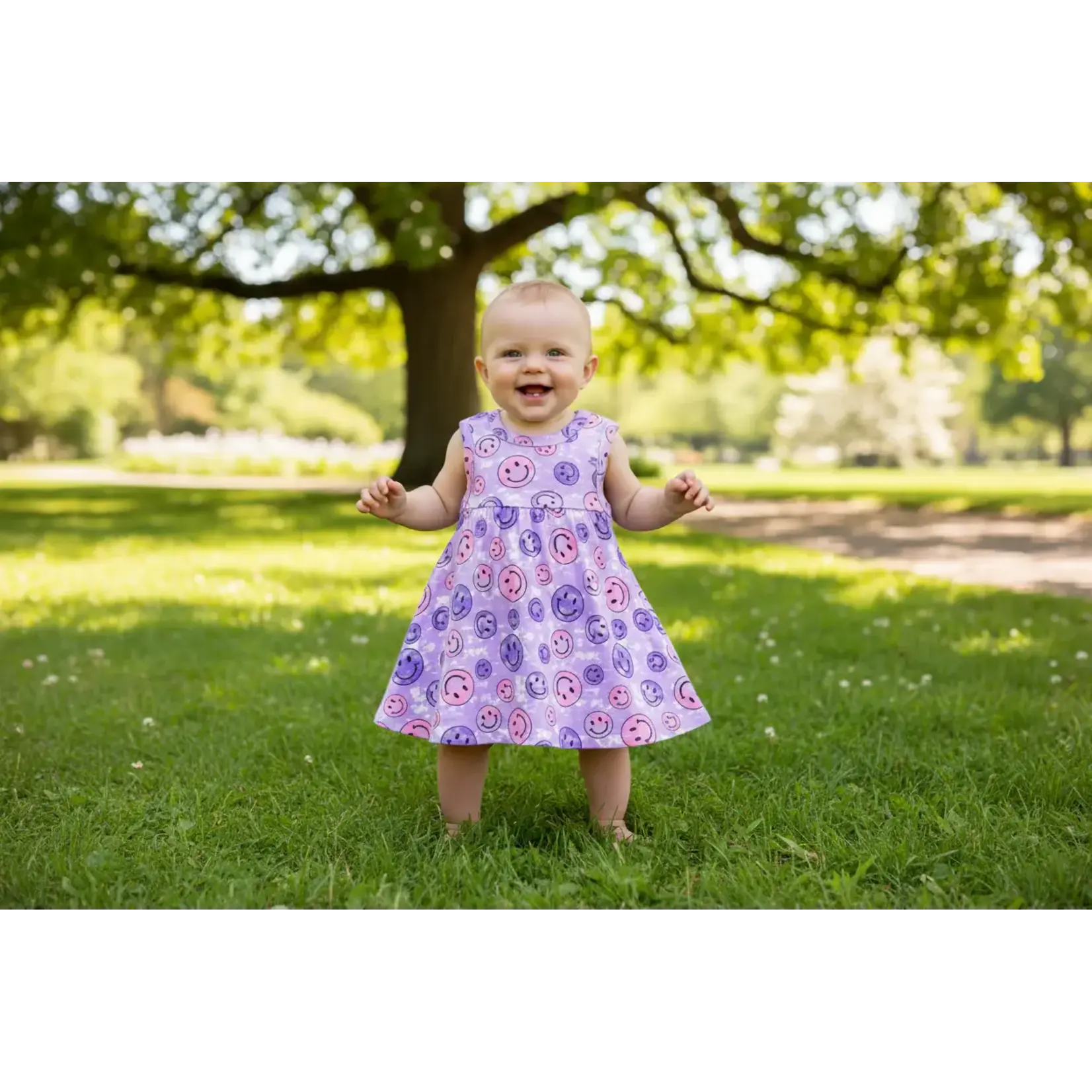 Mish Mish Mish Mish Purple Smiley Tie Dye Dress