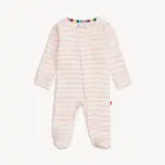 Magnetic Me Magnetic Me Pink Stripe Organic Cotton Footie
