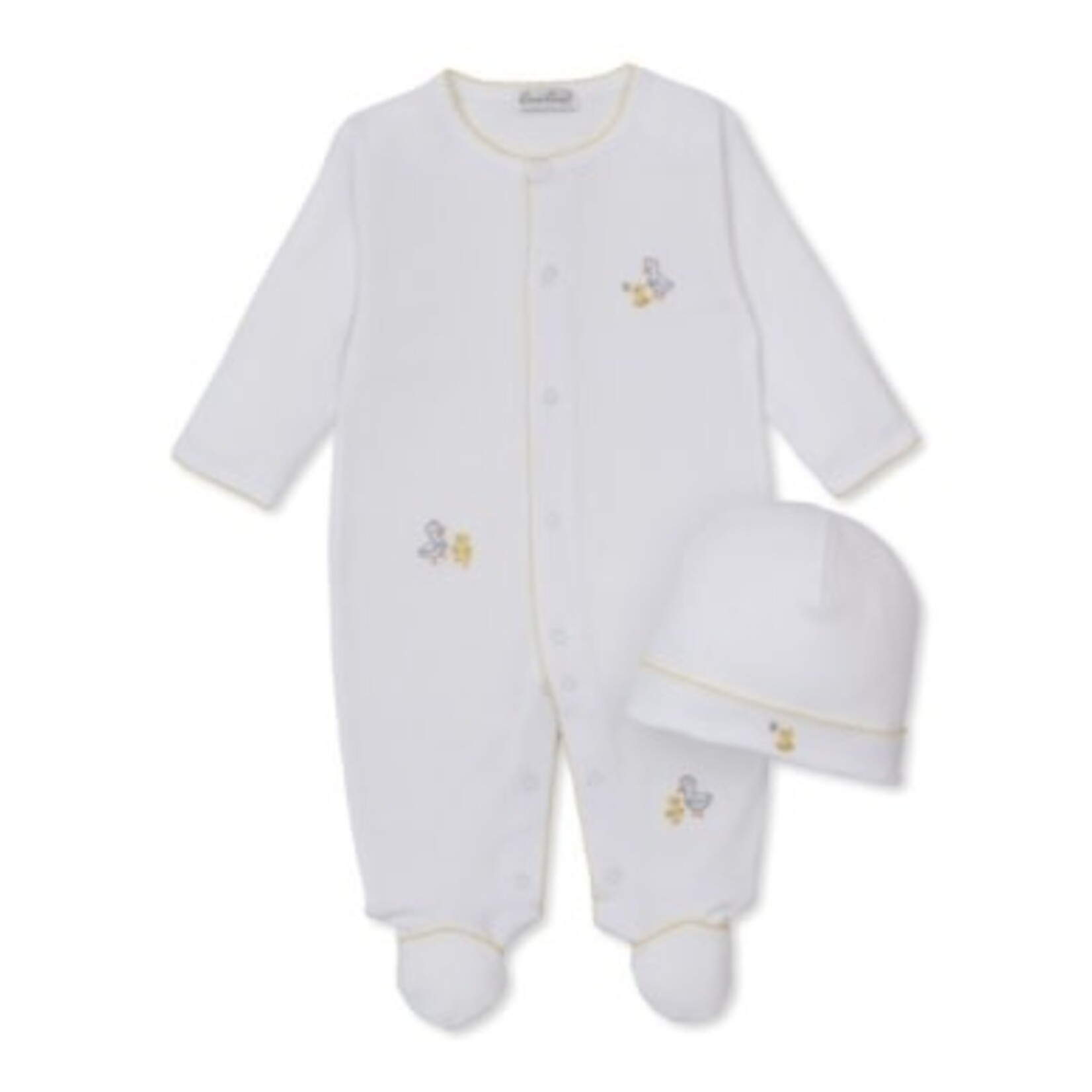 Kissy Kissy Kissy Kissy White/Yellow Duck Pad Footie W/Hat Set