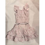 Flowers By Zoe Flowers By Zoe Pink Stripe Bow Top And Skirt Set