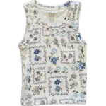 Flowers By Zoe Flowers By Zoe White Square Flower Print Top And Short Set