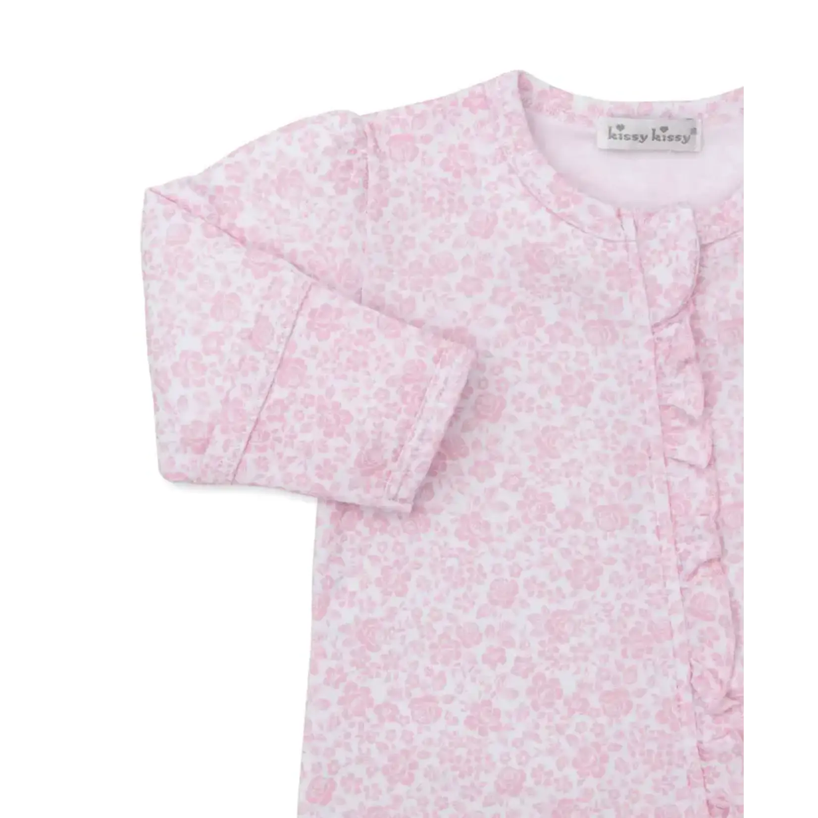 Kissy Kissy Kissy Kissy Pink Garden Zip Footie