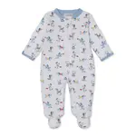 Kissy Kissy Kissy Kissy Multi Puppy Patch Footie W/ Zipper