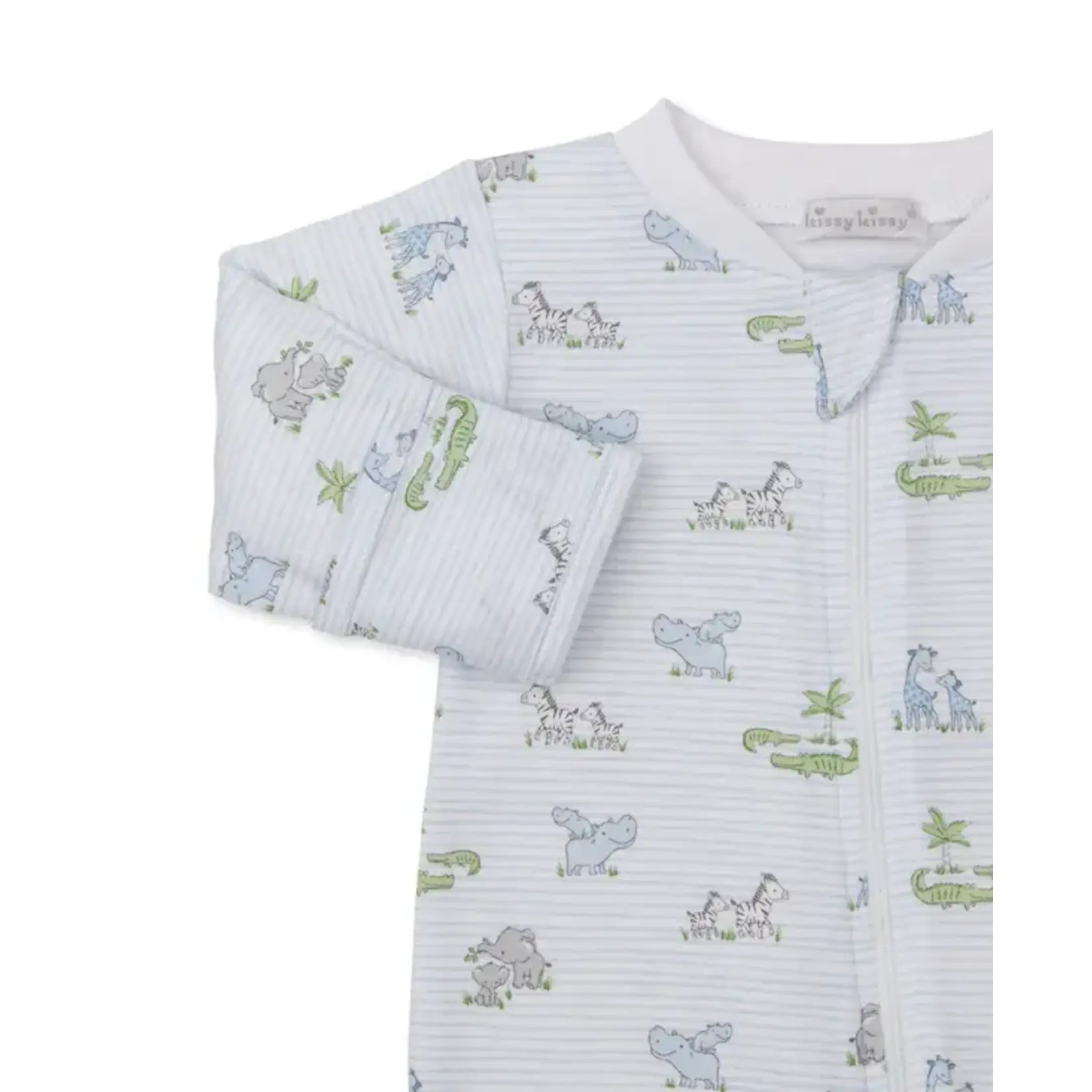 Kissy Kissy Kissy Kissy Multi Blue Safari Party Footie