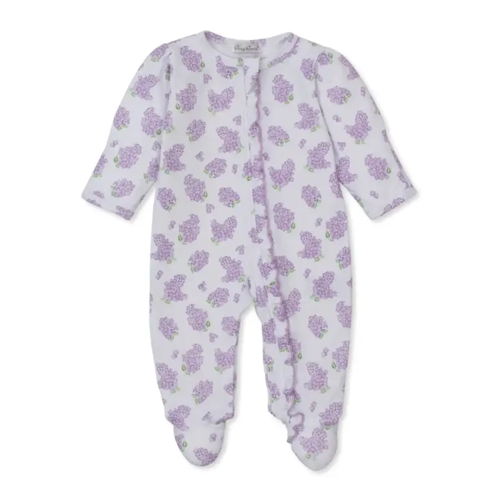 Kissy Kissy Kissy Kissy Lilac Love Zipper Footie