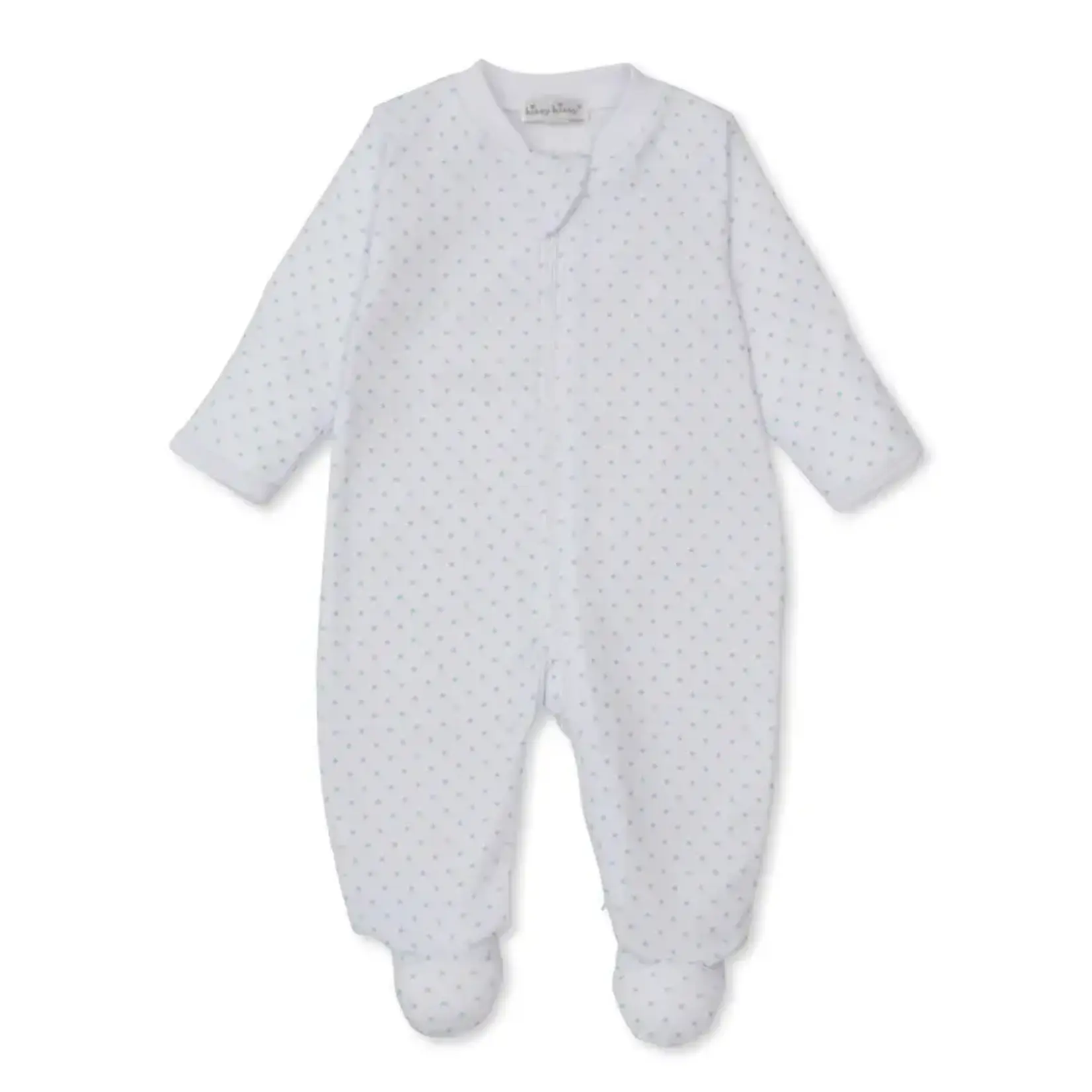 Kissy Kissy Kissy Kissy Light Blue Star Footie With Zip Footie