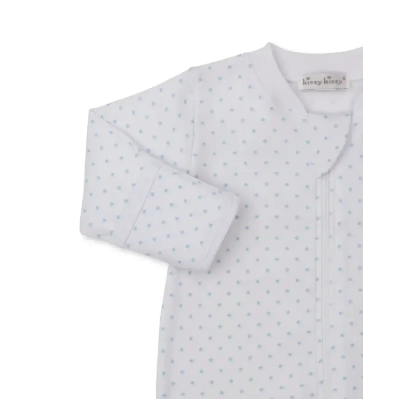 Kissy Kissy Kissy Kissy Light Blue Star Footie With Zip Footie