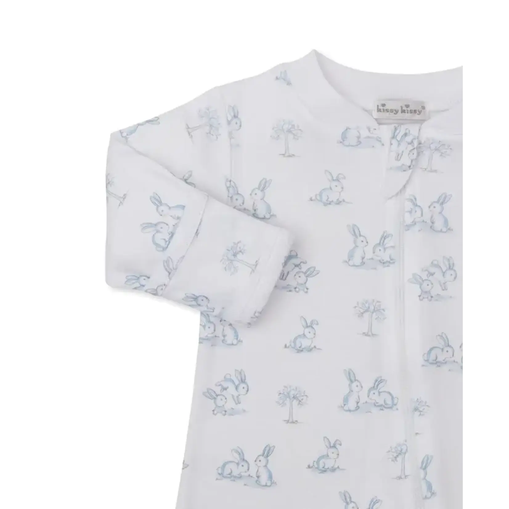 Kissy Kissy Kissy Kissy Light Blue Bunny Footie With Zip Footie