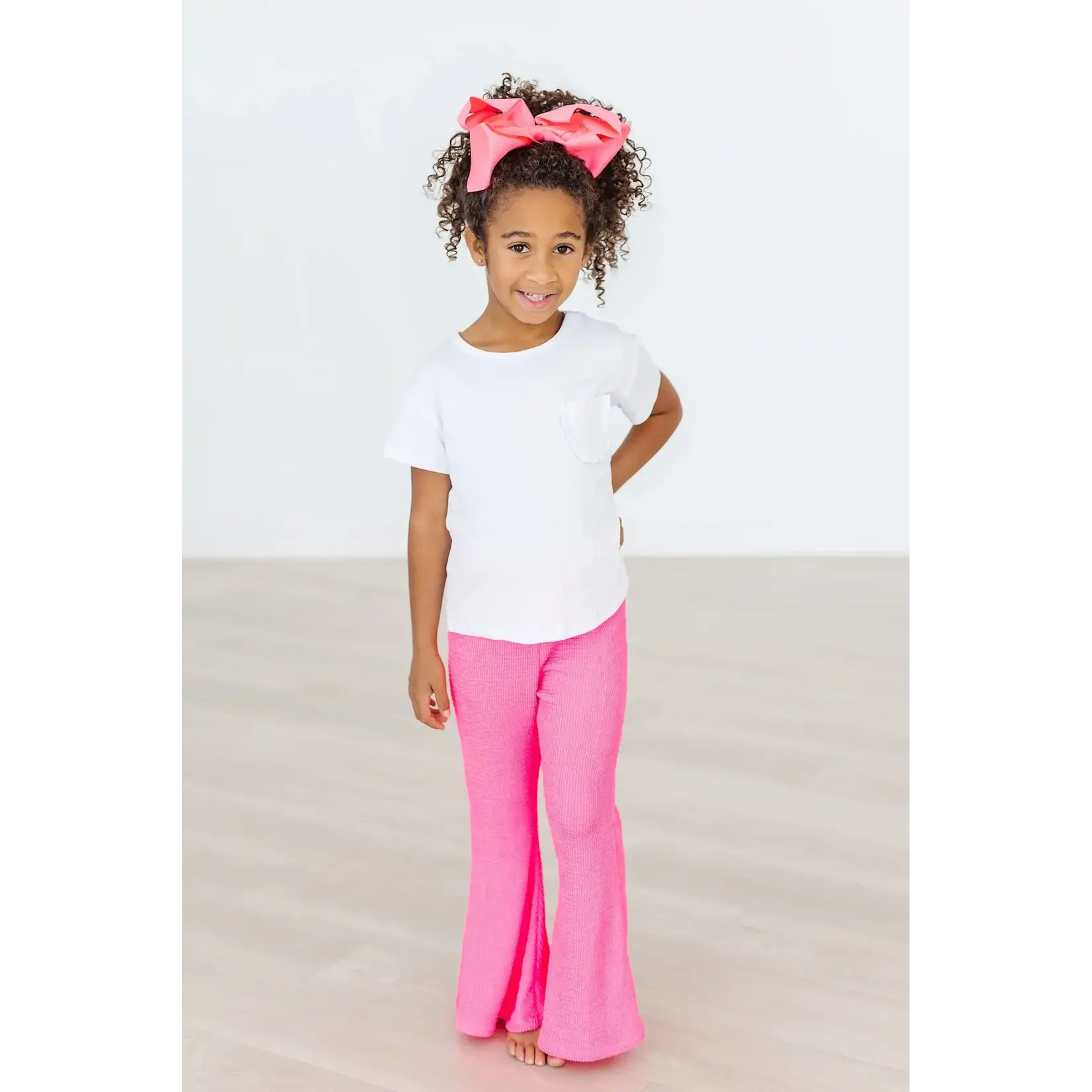 Mila & Rose Mila & Rose Neon Pink Scrunchy Bells